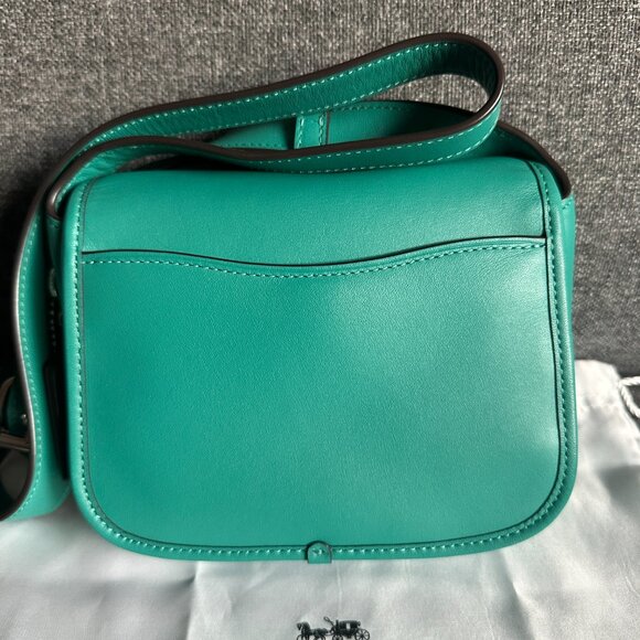 NWT! RARE! COACH Tabby Messenger 19 Crossbody Bag CK955 Bright Green Teal - Picture 5 of 11